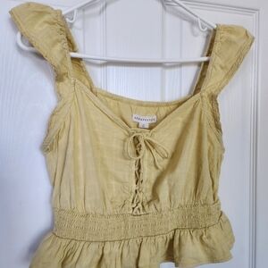 Ruffled Yellow Women's Top